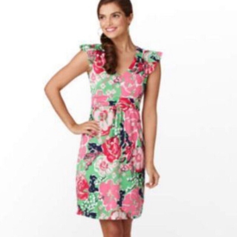 Lilly Pulitzer Ruffle Cherry Blossom Dress